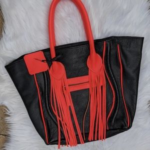 Unique ColorBlock Fringe Bag